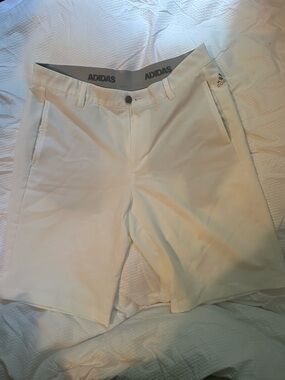 adidas Men’s White Athletic Golf Shorts